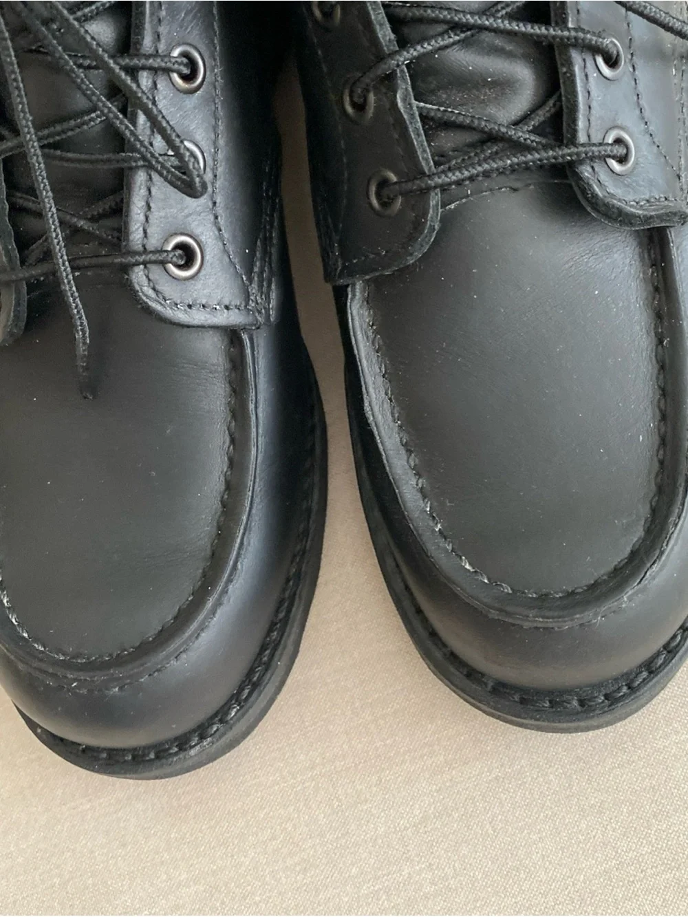 Red Wing 8074 Classic Moc Boots Black Harness Leather Mens Size 9D certified